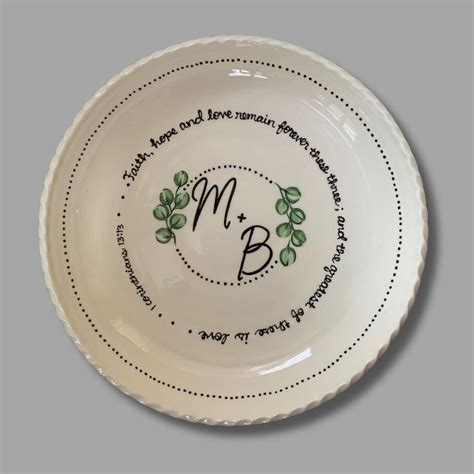 Blessing Large Serve Bowl Monogram Heather Lane Pottery