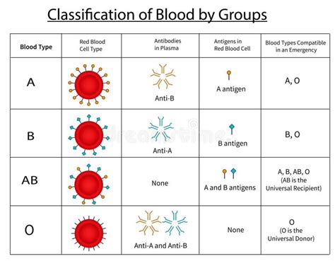 Blood Type Chart Antigens