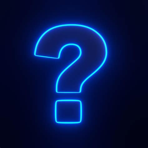 Blue Neon Question Mark On A Black Background 11895897 Vector Art At