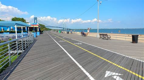 Boardwalk And Beach South Beach Staten Island New York Vintage