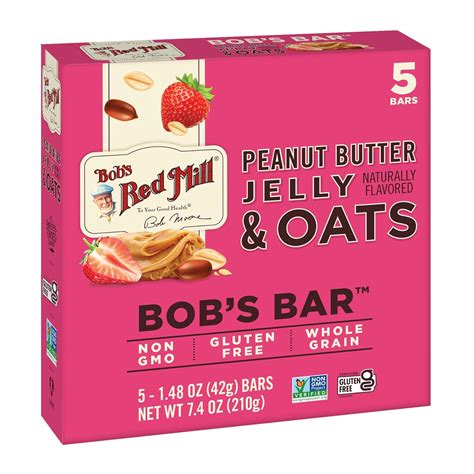 Bob S Red Mill Gluten Free Kosher Peanut Butter Jelly Oats Bob S Bar 1 76 Oz King Soopers