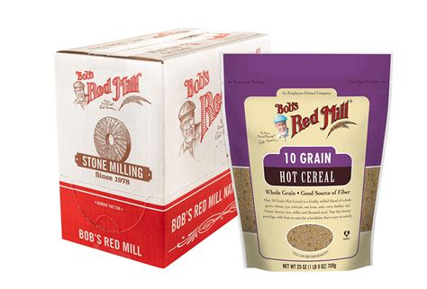 Bobs Red Mill Original 10 Grain Hot Cereal Whole Wheat 25 Ounce 4 Packs Per Case Walmart Com