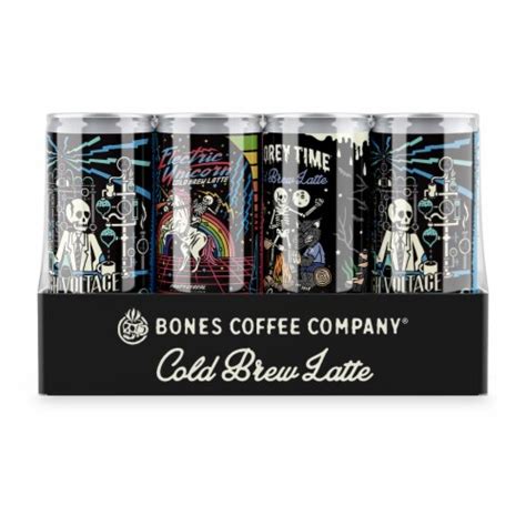 Bones Coffee Company Variety Cold Brew Latte 12 Pack 12 Ct 11 Fl Oz