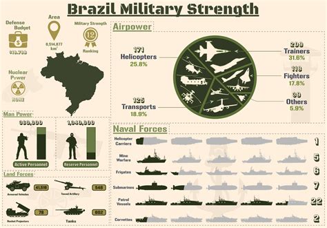 Brazil Military Strength Infographic Illustration Par Terrabismail