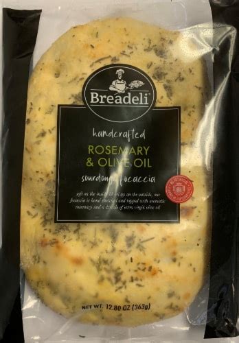 Breadeli Handcrafted Rosemary And Olive Oil Sourdough Focaccia 12 80 Oz Kroger