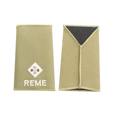 British Army 2Nd Lieutenant Rank Slides Reme Pair Hong Kong Mg