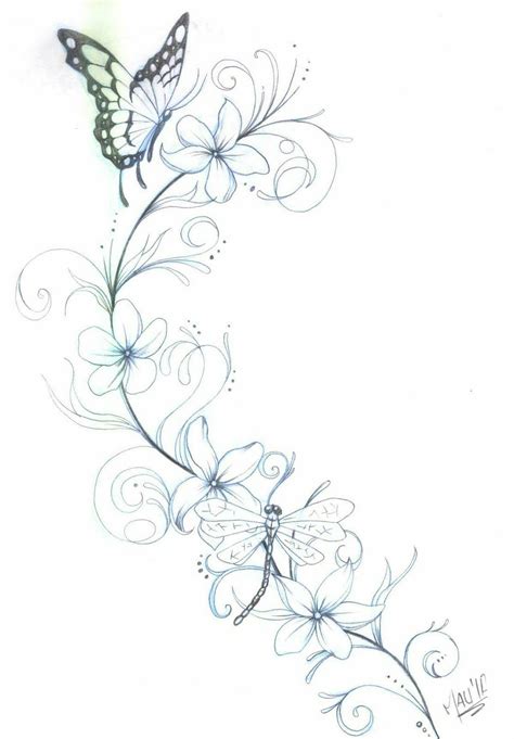 Butterfly Vine Tattoo Designs Account Suspended Butterfly Drawing