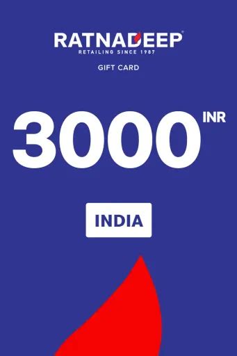 Buy Ratnadeep Supermarket 3000 Inr Gift Card India Digital Key
