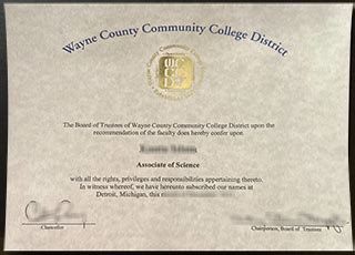 Buy Wayne County Community College Diploma Fake Wcccd Degree