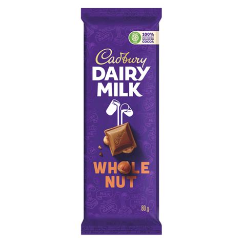 Cadbury Slab Dairy Milk Whole Nut 80Gr Superb Hyper