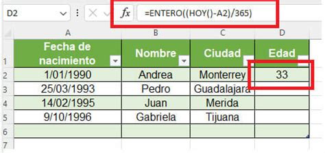 Calcular La Edad En Excel Excel Para Todos Calcular La Edad En Excel Excel Para Todos