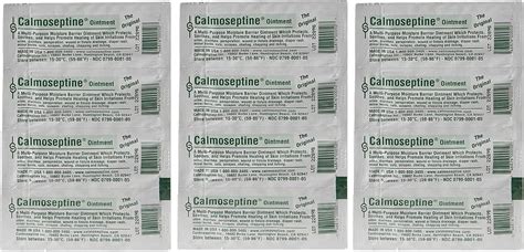 Calmoseptine Ointment 1 8 Oz 3 5G 12 Foil Packets For Rashes Calmoseptine Ointment 1 8 Oz 3 5G 12 Foil Packets For Rashes