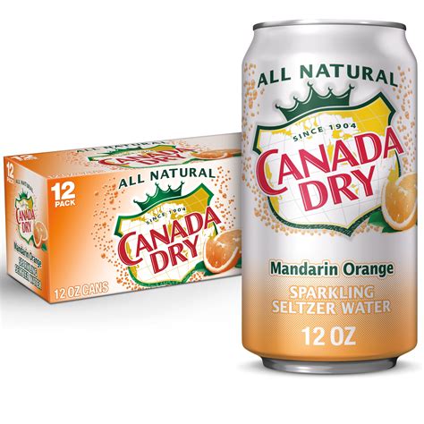Canada Dry Mandarin Orange Sparkling Seltzer Water 12 Fl Oz Cans