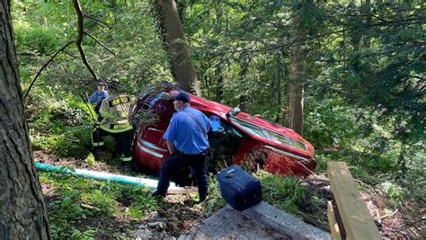 Car Crashes Over A Hillside In Western Pennsylvania