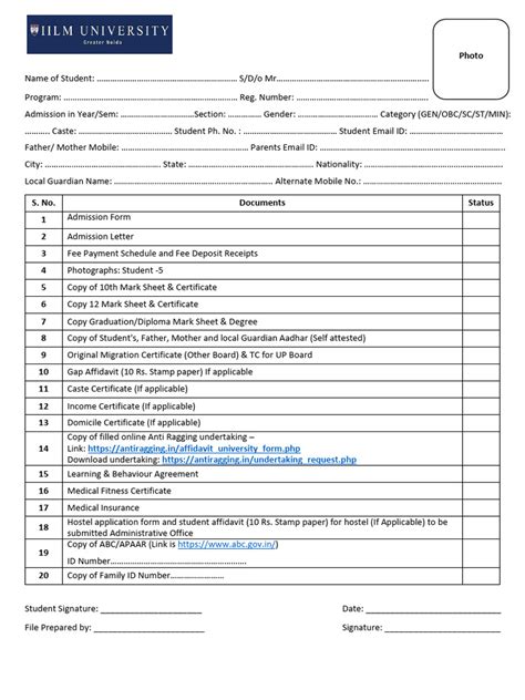 Cas Transfer Student Registration Checklist Student Registration