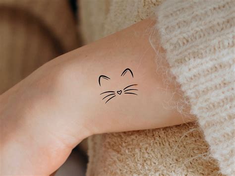 Cat Face Outline Tattoo Tumblr