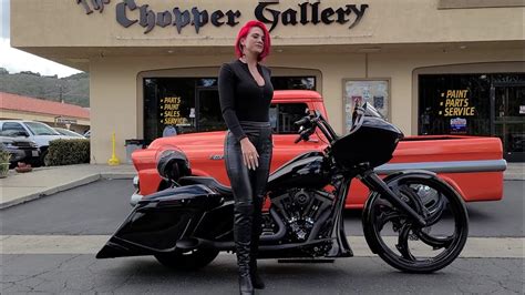 Cat Woman Takes A Spin On A Roadglide Bat Cycle