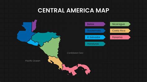 Central America Map Powerpoint And Google Slides Free Map Template