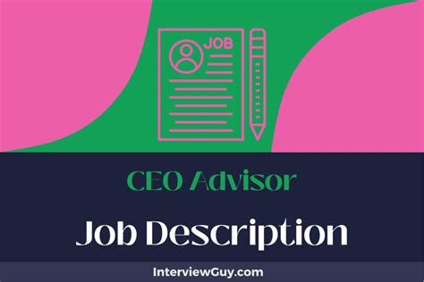 Ceo Advisor Job Description Updated For 2025