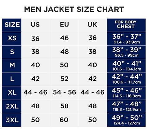 Chart For Mens Jacket Size 56 Conversion Men 54 Jacket Size In Us Jacket Uk Size Equivalent To Us Size