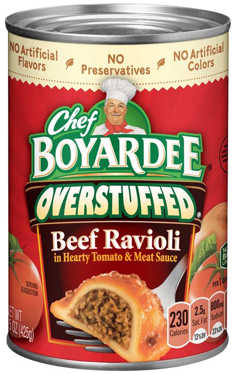 Chef Boyardee Overstuffed Beef Ravioli 15 Oz