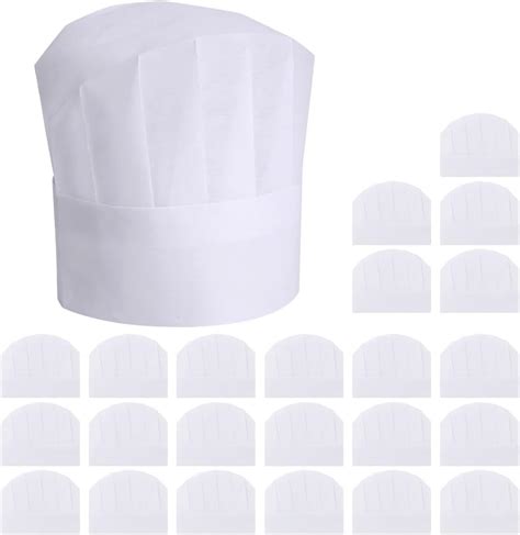 Chef Hat Yeios Disposable S Adjustable Tall Hats For Kids Adults 24 Pack Black Or White Kids Chef Hat Chef Hat Yeios Disposable S Adjustable Tall Hats For Kids Adults 24 Pack Black Or White Kids Chef Hat