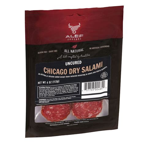 Chicago Dry Salami Beef And Pork Alef Malley Farms
