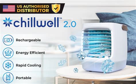 Chillwell Portable Air Cooler 2025 Chille Well 2 0 Portable Air Cooler Personal Evaporative Cooler With 3 Speeds Led Lights For Bedrooms Chille Well 2 0 Evaporative Cooler Personal Cooling