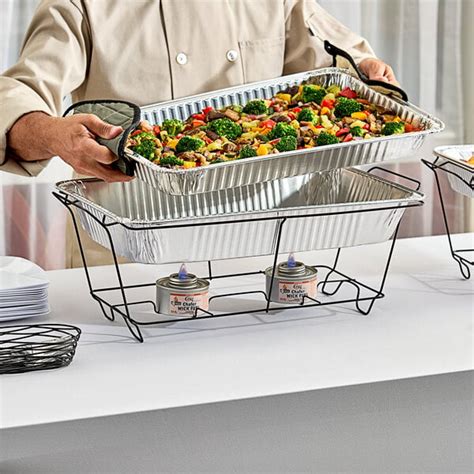 Choice Black Wire Chafer Stand For Full Size Disposable Pans
