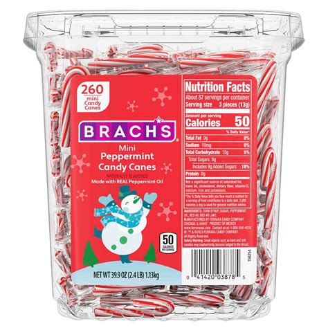 Christmas Candy Canes Brach Amp 39 S Peppermint Mini Canes 35Ct Box Sweeties