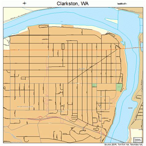 Clarkston Washington Street Map 5312630