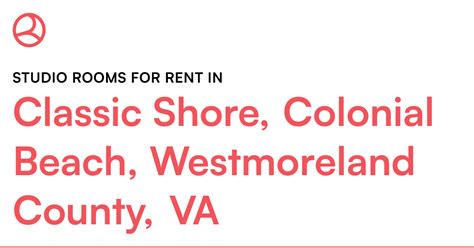 Classic Shore Colonial Beach Westmoreland County V Roomies Com