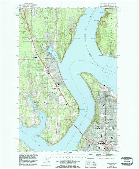 Classic Usgs Gig Harbor Washington 7 5 X7 5 Topo Map Classic Usgs Gig Harbor Washington 7 5 X7 5 Topo Map