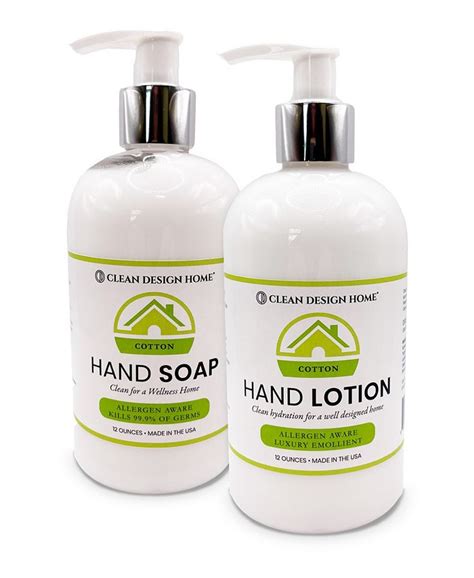 Clean Design Home Unscented Hand Soap And Lotion Bundle 12 Oz Multicolor