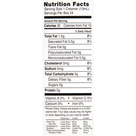 Coffee Creamer Cups Calories At Dorothy Butler Blog