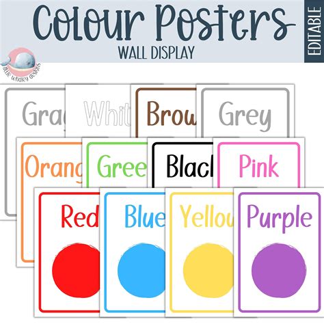 Color Posters Editable Poster Colour Poster Come In English