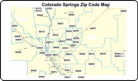 Colorado Springs Zip Code Map With Streets