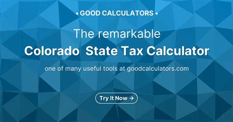 Colorado State Tax Calculator Good Calculators