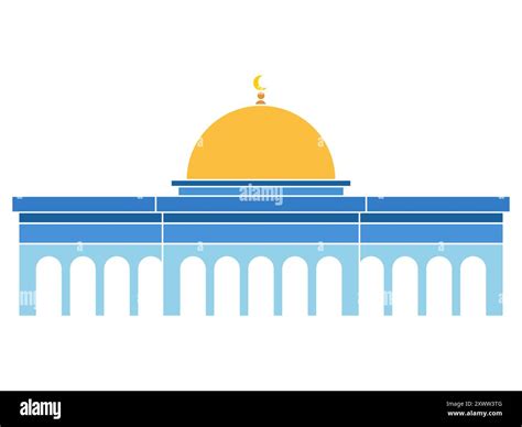 Colored Masjid Mosque Al Aqsa Jerusalem Palestine Ancient Building Old