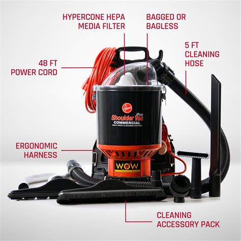 Commercial Shoulder Vac Pro Backpack Vacuum Hoover