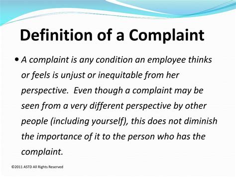 Complaint Meaning Of Complaint