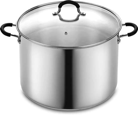 Cook N Home Stainless Steel Stockpot With Lid 7 Quart Tri Ply Clad Dutch Oven Soup Pot Induction Cooking Pot Silver Walmart Com