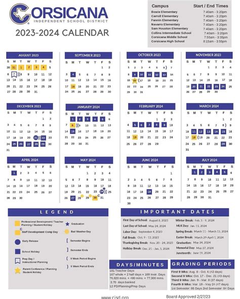 Corsicana Isd Adopts New Academic Calendar News Corsicanadailysun Com