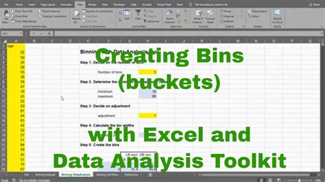 Create Bins Excel At Janna Altieri Blog