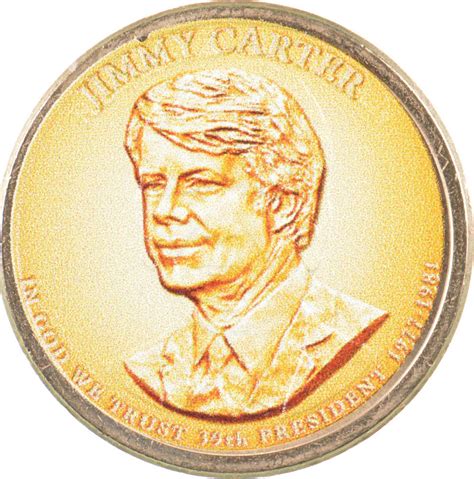Custom Colorized Jimmy Carter Presidential Dollar High Custom Colorized Jimmy Carter Presidential Dollar High