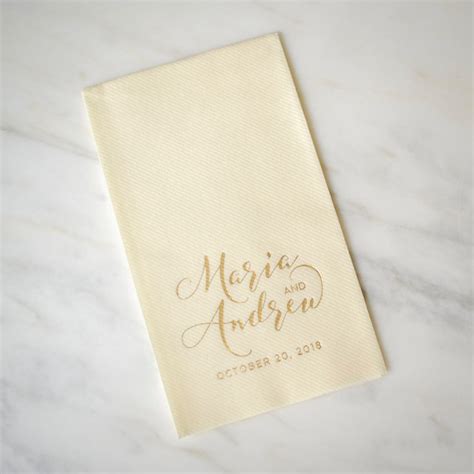 Custom Gold Foil Linen Like Guest Towels Personalized Wedding Etsy Custom Gold Foil Linen Like Guest Towels Personalized Wedding Etsy
