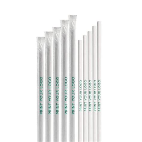Custom Print Eco Friendly Paper Wrapped Drink Straws Non Refundable Deposit