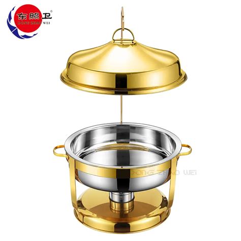 Custom Round Chafing Dish Set With Hanging Lid Dongzhaowei Buffet