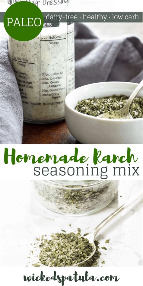Dairy Free Homemade Ranch Seasoning Mix Recipe Wicked Spatula