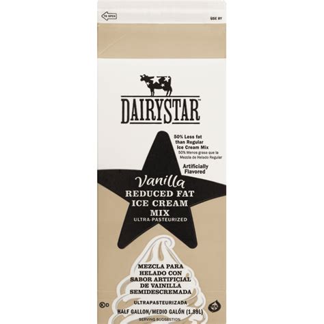 Dairy Star Ice Cream Mix Reduced Fat Vanilla 0 5 Gal Delivery Or